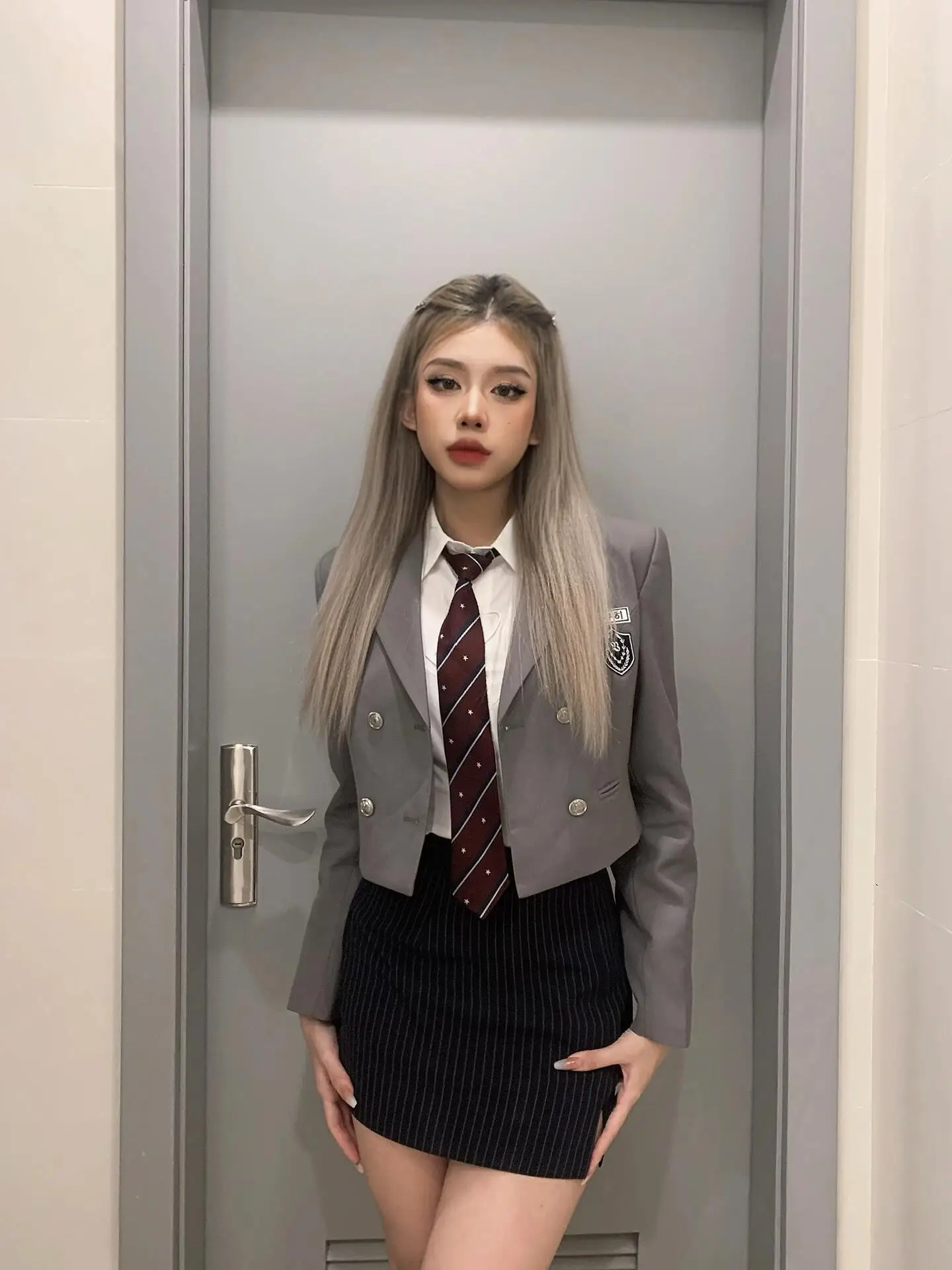 

School orm Sle JK Outfit Jaet Skirt loween Costume Set Women's Career Skirt Set Winter 2025