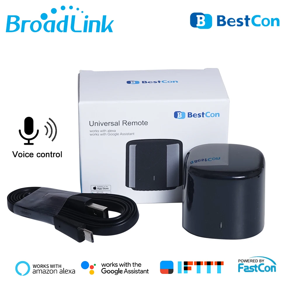 BroadLink bestcon Rm4c มินิ WIFI IR remot Smart Home remot สำหรับเครื่องปรับอากาศชุดทีวีควบคุมด้วยเสียงจาก Alexa Google Home