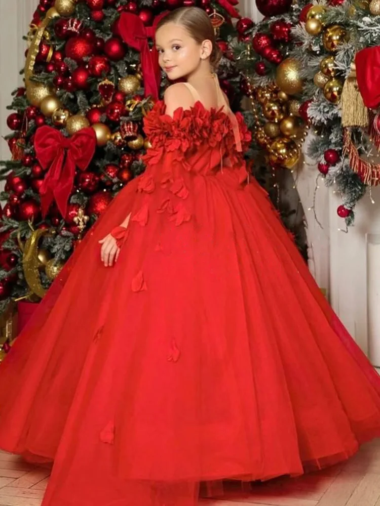 Bebé niños princesa tul plisado Teired vestido de niña de las flores niños vestido de primera comunión vestido de baile vestido de fiesta de boda cumpleaños