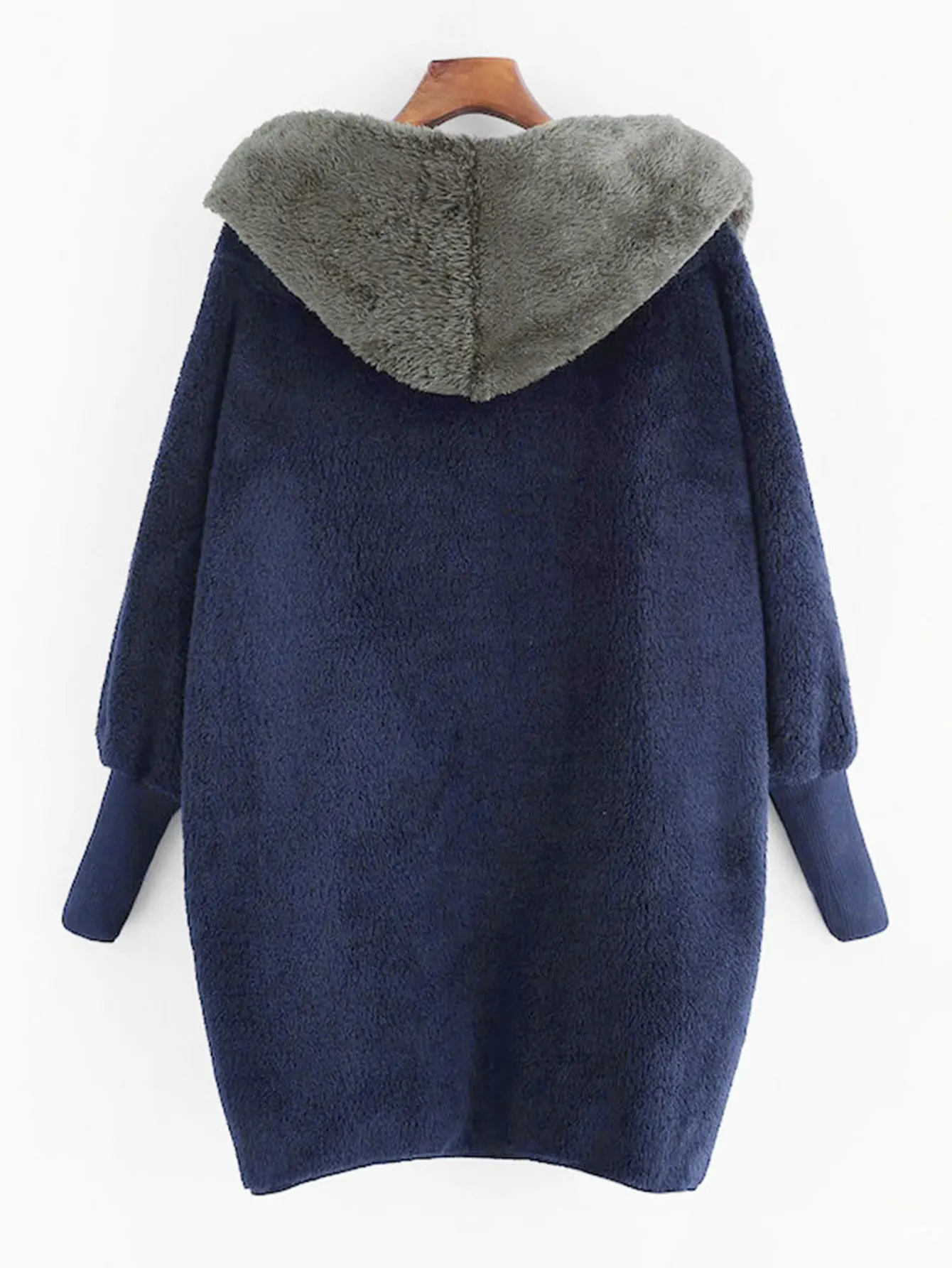 معطف فرو واحد كاجوال بنمط متكامل، ملابس خارجية نسائية، مادة ناعمة مريحة، تصميم عصري #3