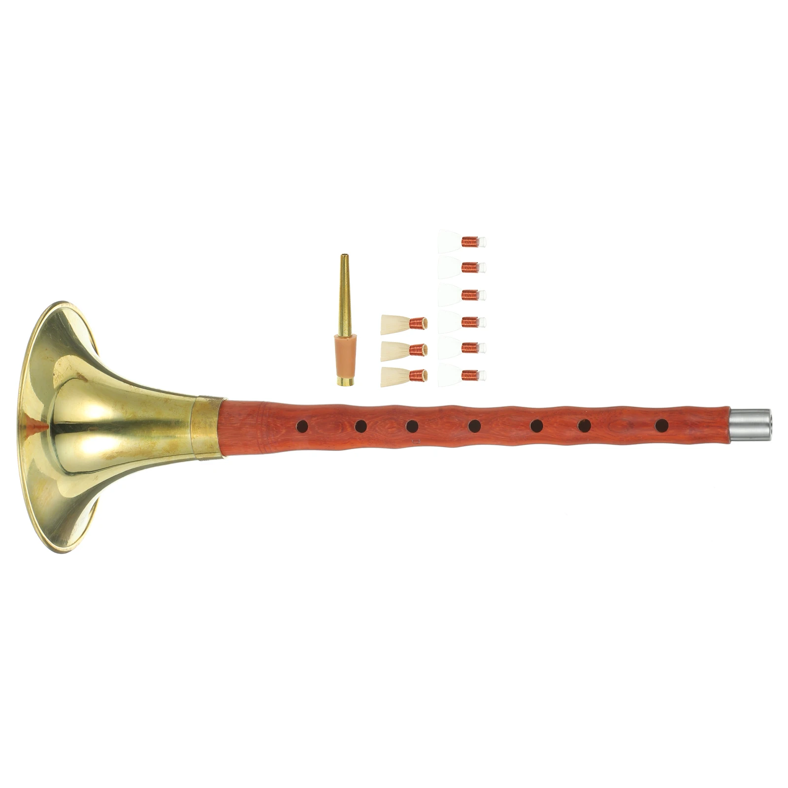 

Rosewood Suona Beginner Key Traditional Chinese Instrument Wind Small Plastic Reed Random Color