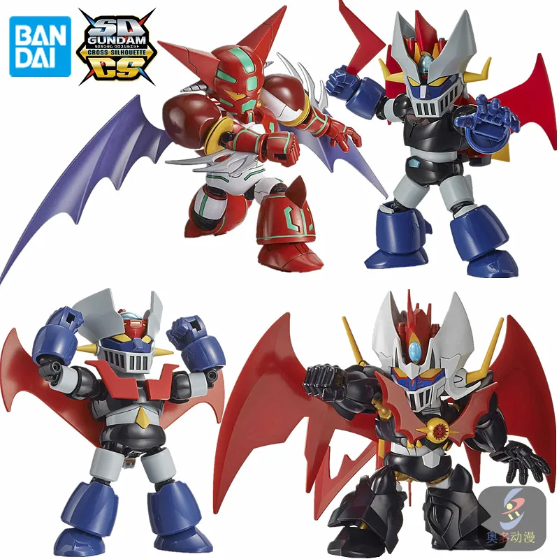 Bandai Genuine SDCS Mazinger Z Mazinkaiser Shin Getter Q Version Assembling Action Figure Ornaments Model Toys