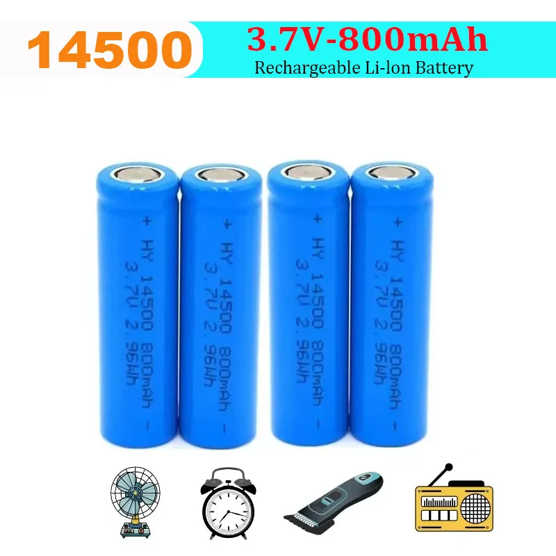 3.7V 800mAh 14500 Battery Rechargeable 5C Power Lithium-ion Cell for Shavers Remote Control 219c / Xpg2 / LH351D 519A Flashlight