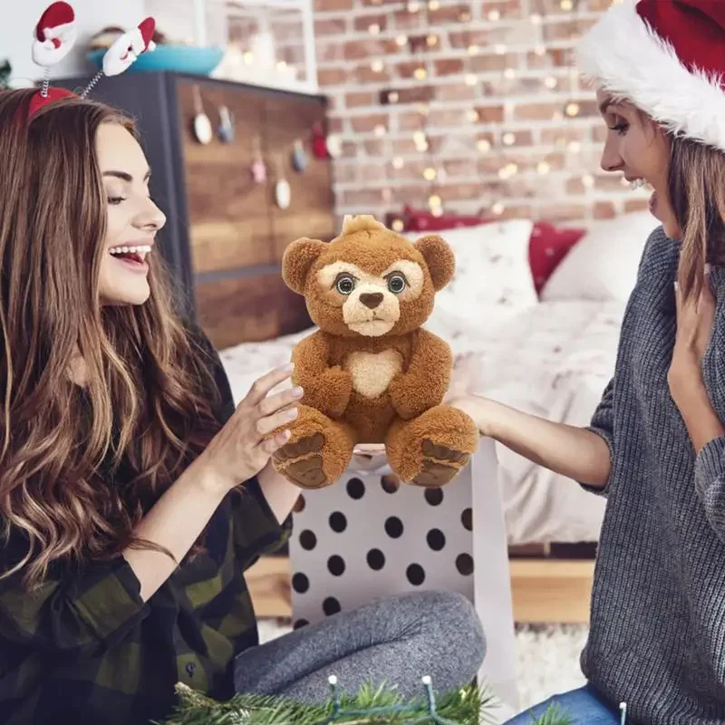 25cm Interactive Bear Plush Toy with Music Cute Electric Music Bear Lovely Stuffed Kids Birthday Xmas Christmas Gift 아기 유아 장난감