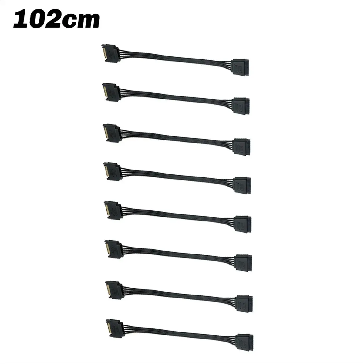 (A23G) 5-Wire SATA 15Pin Male to Female Power Extension Cable HDD SSD Supply for PC HDD SSD 18AWG 102cm