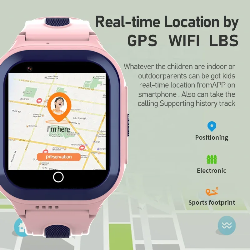 2024 Smartwatch Android Ios 4g Waterproof Ip67 Touch Screen Sim Card Fashion Smart Watch for Kids Gift