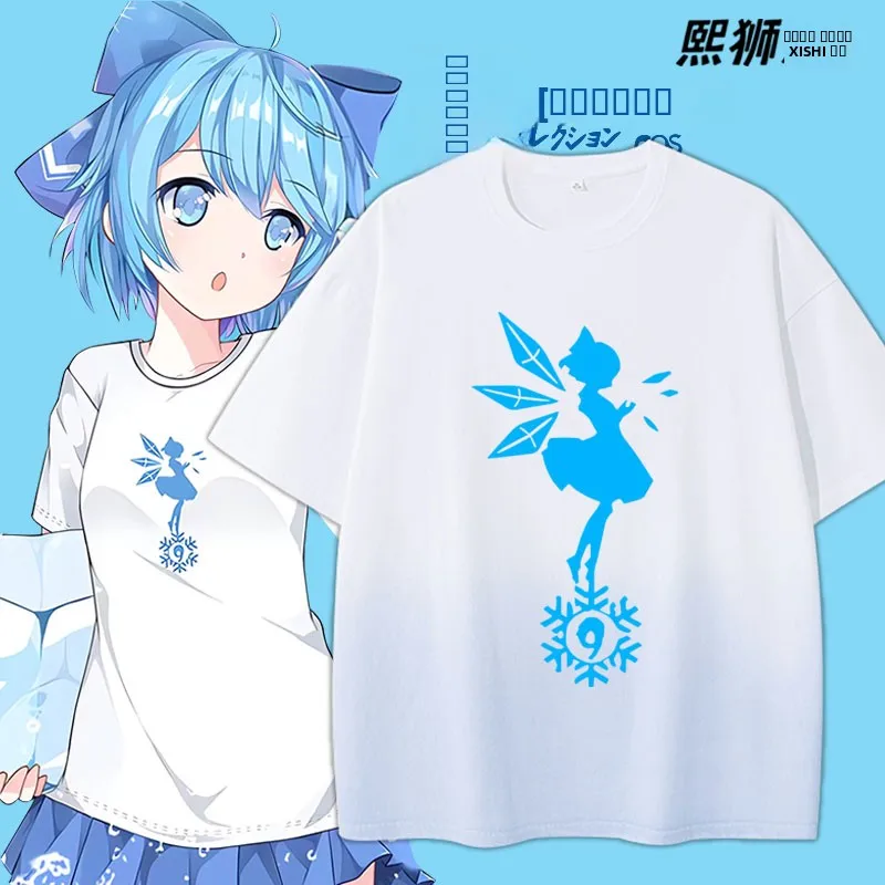 

Summer ort Sve T-irt Cartoon Anime Qilu No Cosplay Loose Fit Cotton Youth Faion Breathable Casual round Ne Top