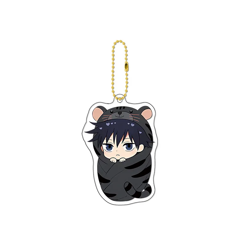 أنيمي المفاتيح Jujutsu Kaisen الاكريليك سحر مزدوج الوجهين لطيف Q نسخة حبة سلسلة الملحقات للهدايا تأثيري #5