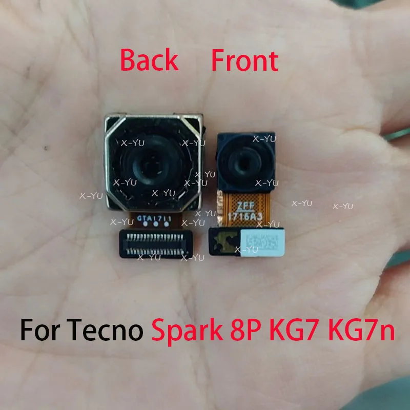 

For Tecno Spark 8P KG7 KG7n / 7 Pro KF8 / 6 GO KE5 Rear Back Big Front Camera Module Flex Cable Repair Parts