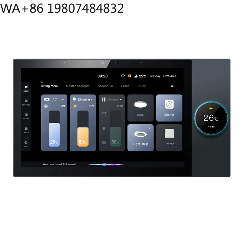 10 Inch IPS Smart Home Voice Control Panel Zigbee Gateway Multi-function Whole House Scene Intelligent Automation Display