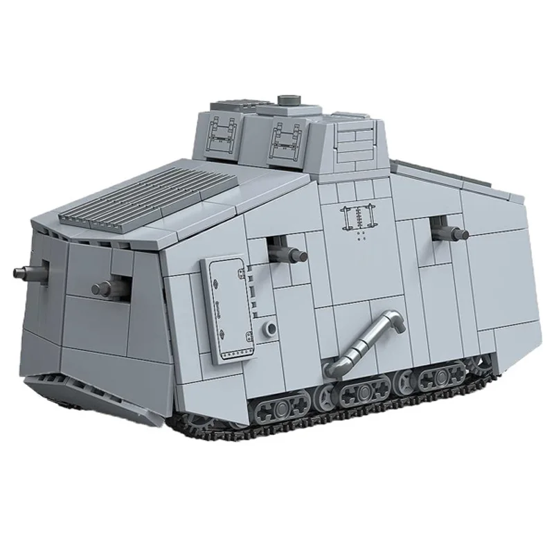 

Armored Fighting Vehicle Hot WW1 Germany Military A7V Tank Building Blocks Battle Soldiers Bricks WW2 Army Kids Toy Gifts