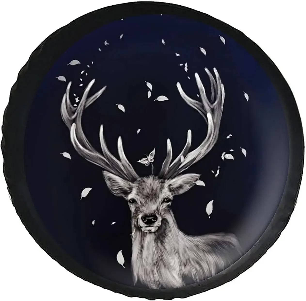 Funny Christmas Deer Camping Spare Tire Cover  Weatherproof Universal Wheel Tire Covers for Trailer  Rv SUV Truck Camper Travel