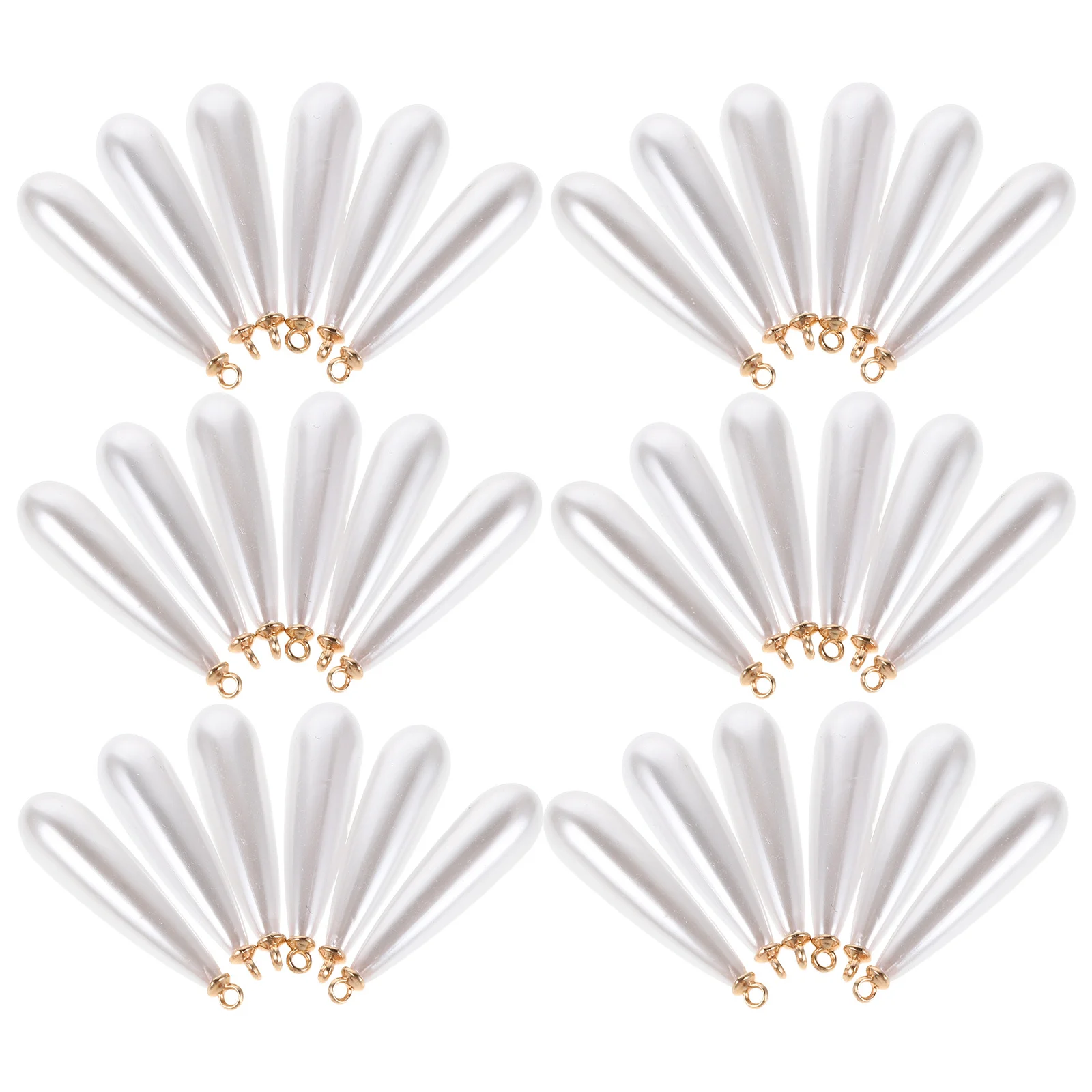 

50 шт. подвесок-капель из искусственного жемчуга, имитация жемчужных бусин для ожерелья, серег, изготовления ювелирных изделий своими руками, аксессуары для рукоделия