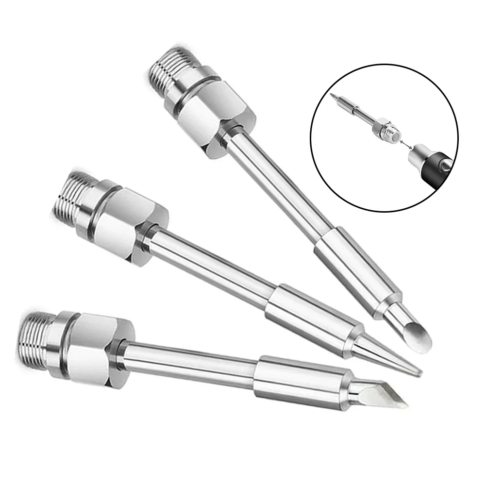 3PCS Soldering Iron Tips 510 Interface Soldering Tips High Quality Materials Nickel Plated Copper Silver Plated