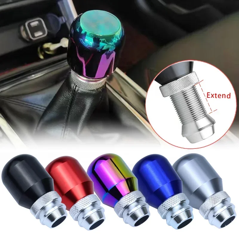 

Universal Car Gear Shift Knob Retractable Adjustable Length Gear Head Aluminum Alloy Gear Stick Manual Shifter Lever