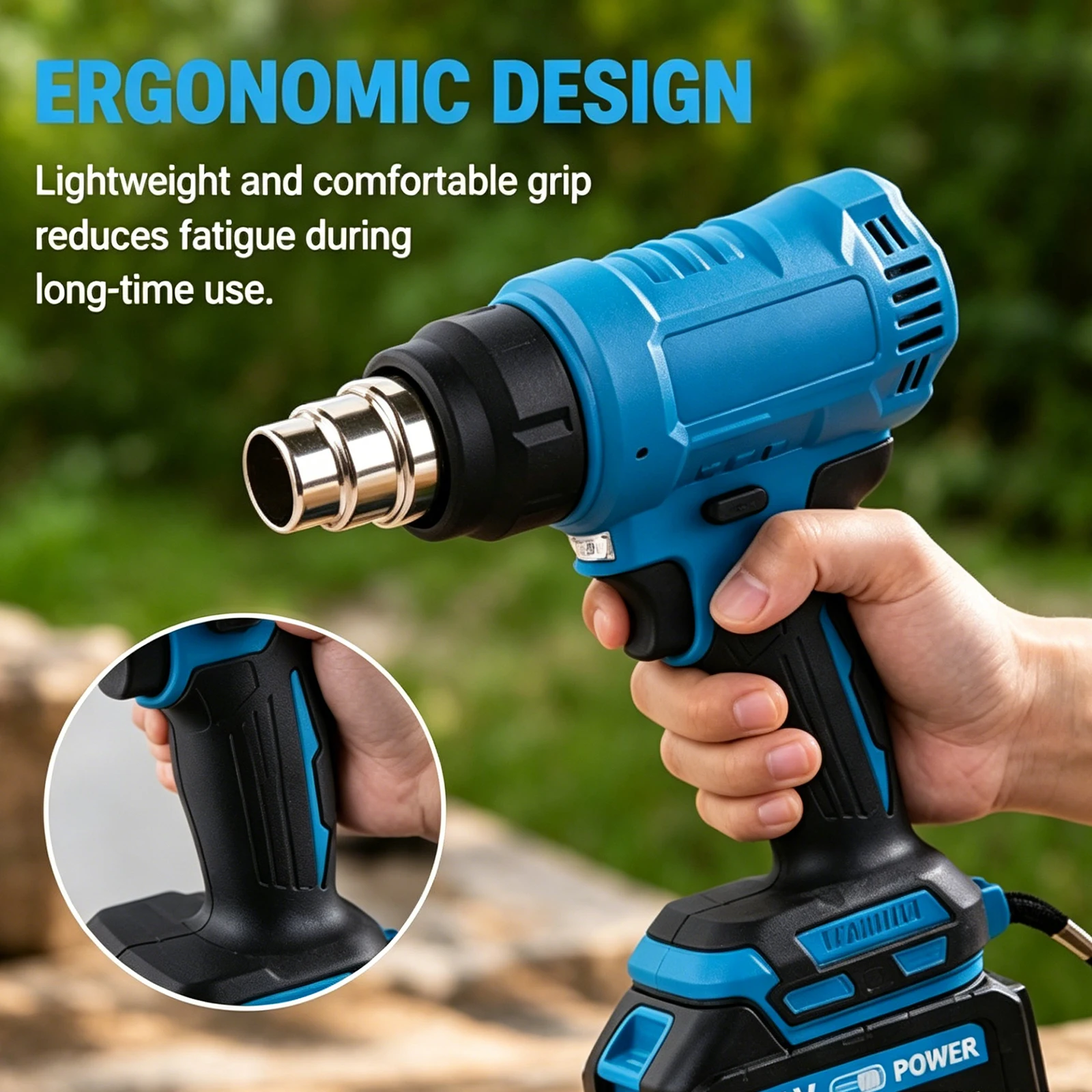 2500W Cordless Heat Gun Variable Temperature 50-540°C 5 Speed Wind for Paint Stripping Shrink Wrap For Makita 18V Battery Pin