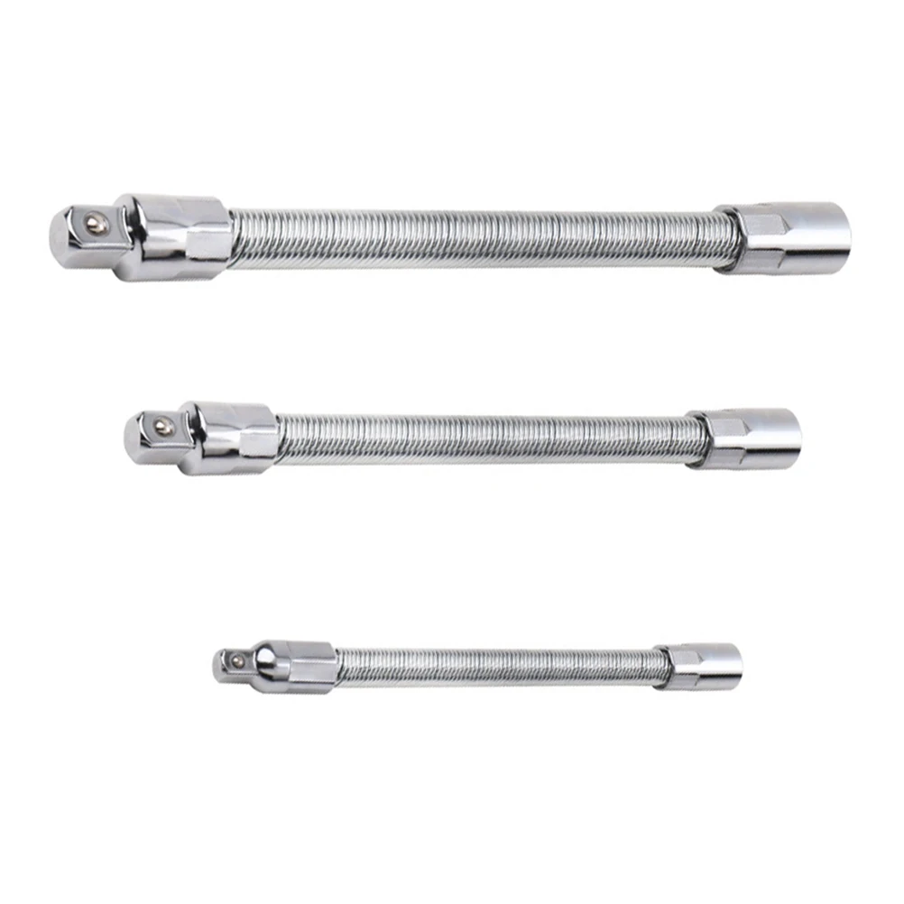 

3pcs Universal Ratchet Wrench Set Spring Steel Bit Adapter Extension Rods Durable Easy Install Portable Toolbox Hand