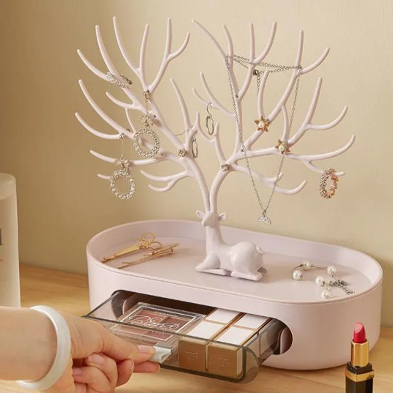 Jewelry Storage Rack Deer Jewelry Display Stand Earrings Necklaces Rings Bracelets Tray Tree Storage Shopwindow Racks Organizer