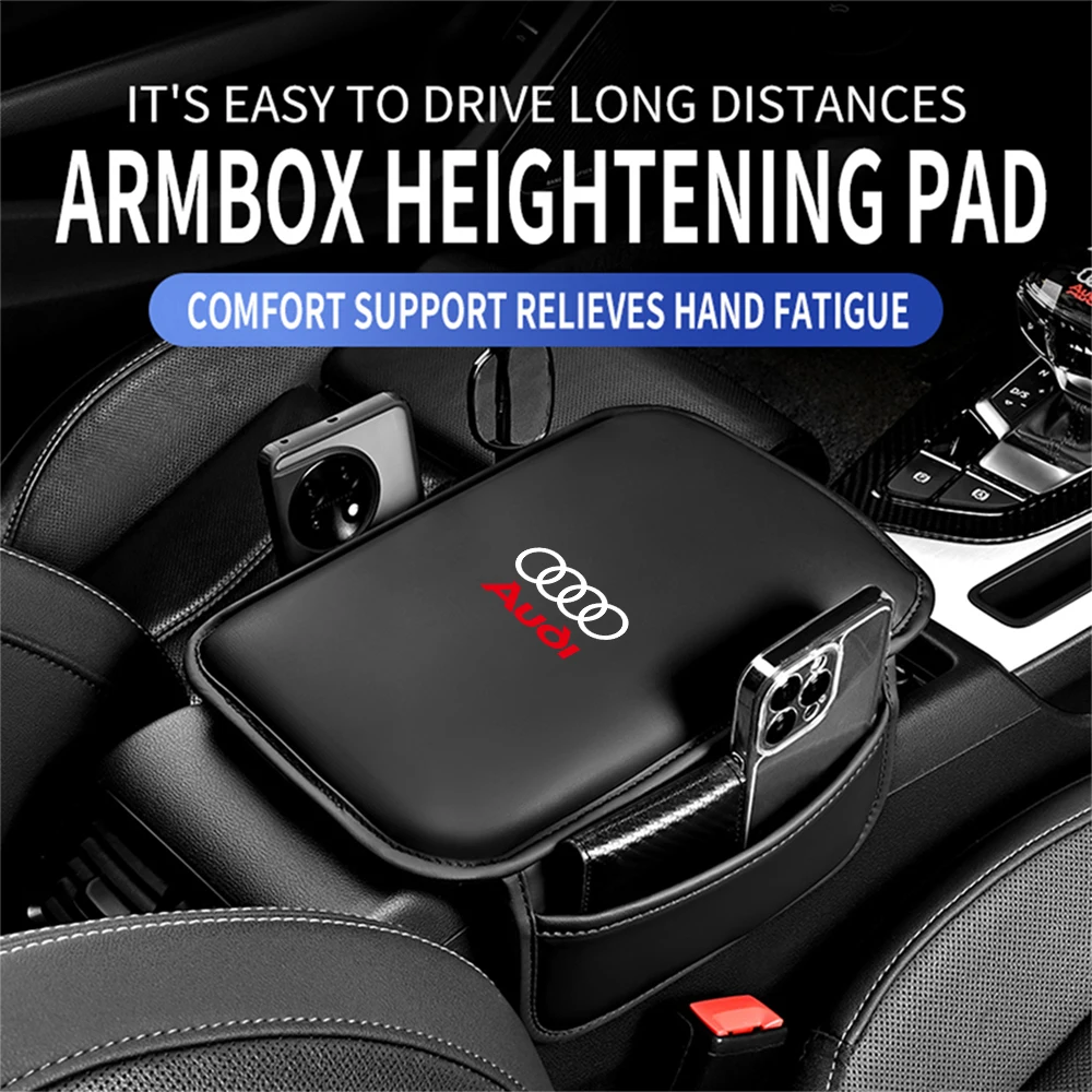 

1Pcs Car Armrest Box Pad Leather Auto Armrest Mat Cover For Audi A4 A3 A5 A6 A1 A7 A8 Q2 Q3 Q5 Q7 Q8 RS Sline Quattro TT R8