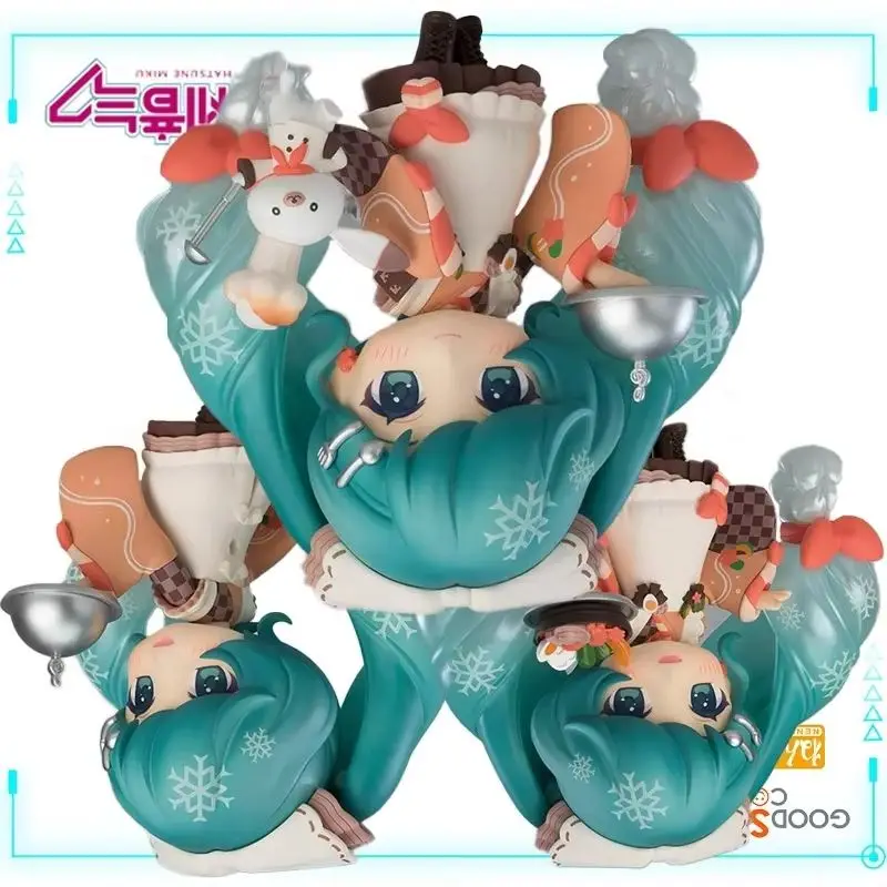 

GSC Original Genuine Vocaloid Nendoroid 2339 Hatsune Miku Snow Miku Winter Feast Ver 10cm Collections Model Toy Figure Xmas Gift