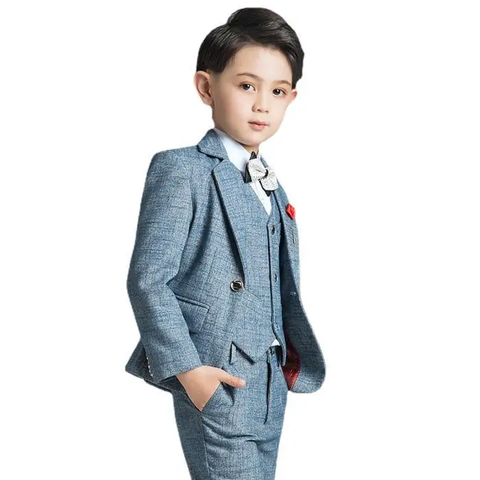 Flower Boys Formal Wedding Suit Kids Party Photograph Dress Teenager Birthday Tuxedo Suit Children Graduation Stage Show Costume