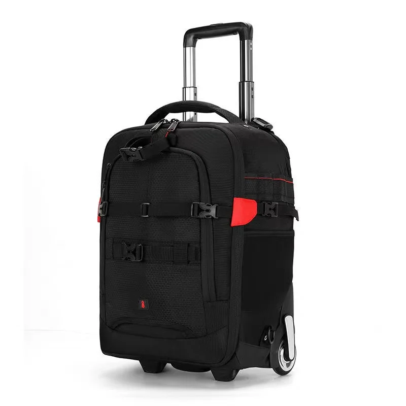 Trolley camera bag Waterproof Professional DSLR Camera Suitcase Bag Video Photo Digital Camera Trolley Backpack On Wheels