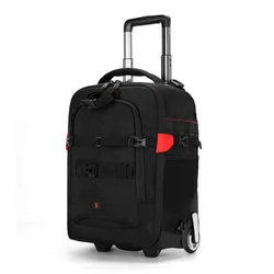 Trolley camera bag Waterproof Professional DSLR Camera Suitcase Bag Video Photo Digital Camera Trolley Backpack On Wheels