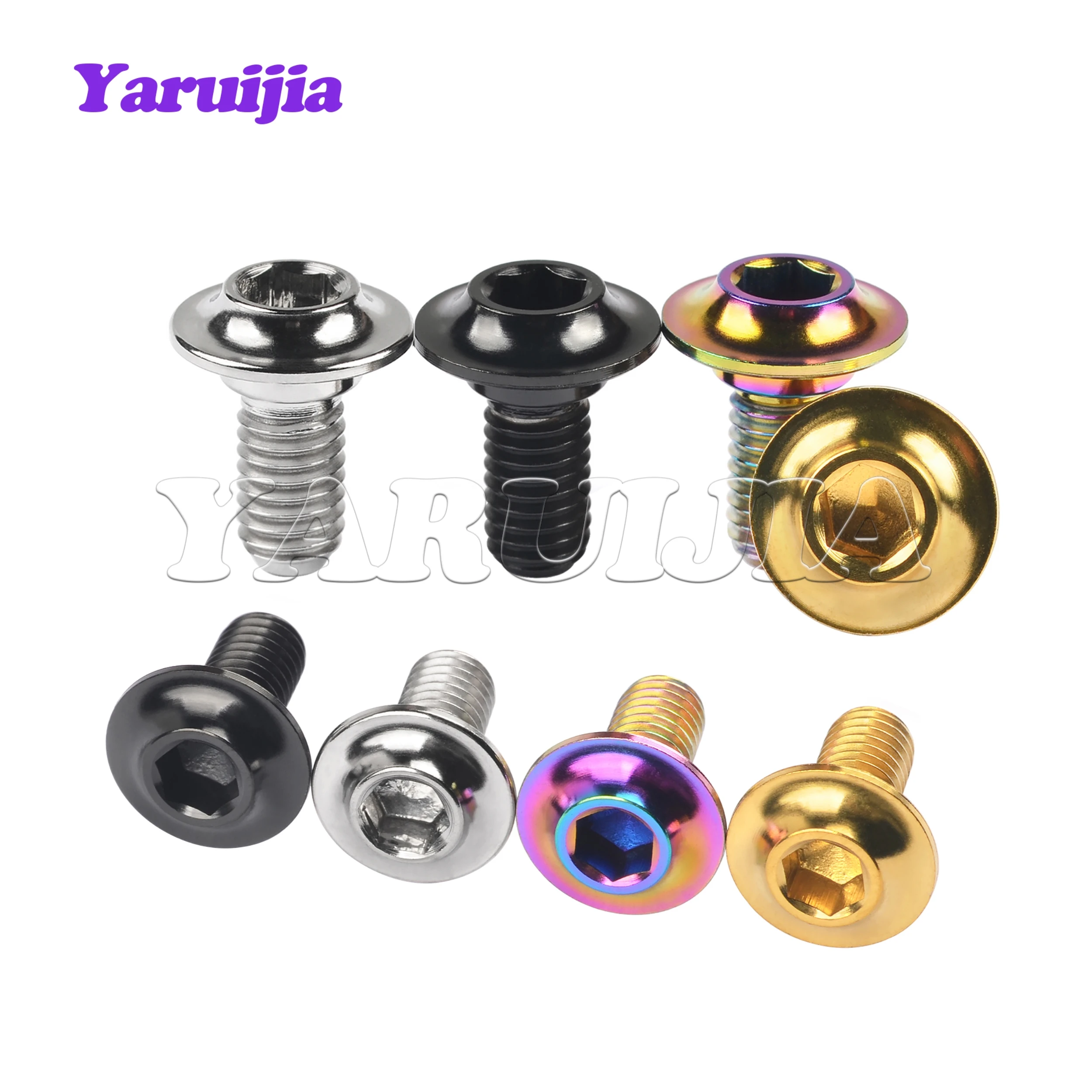 Yaruijia สลักเกลียวไทเทเนียม M5 Hex Head Clamp Bolt สกรูสําหรับจักรยานขี่เบรค C รองเท้า C Clamp เบรค Pad