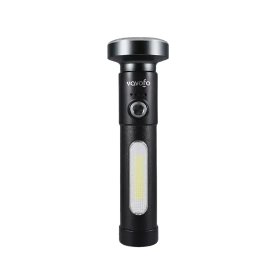 10W Rechargeable LED Flashlight, 520LM High Lumens Tactical Flashlight with Type-C, 3000mAh Battery, Side Light, 4 Modes Spot,