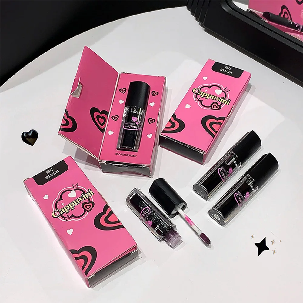 Cappuvini-Fard à joues liquide pour femme, couleur pêche, cœur, bulle, chaud, changement, apparence naturelle, maintien du maquillage