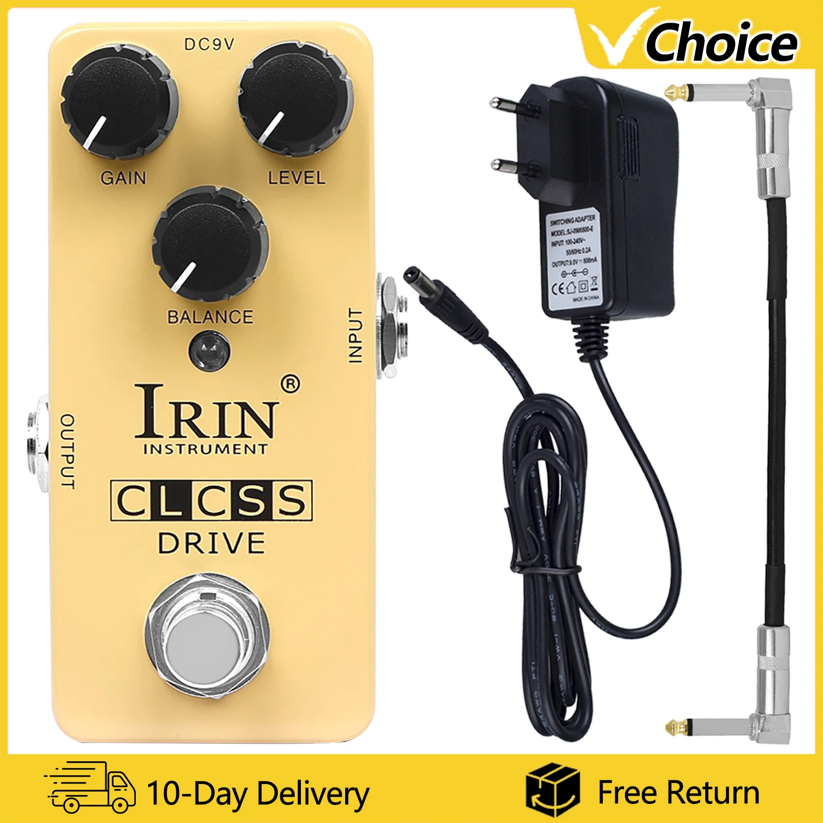 IRIN RS-24 Electric Guitar Effect Pedal Class Drive Effect Pedal True Bypass Single Guitar Pedal Mini Guitar Parts & Accessories