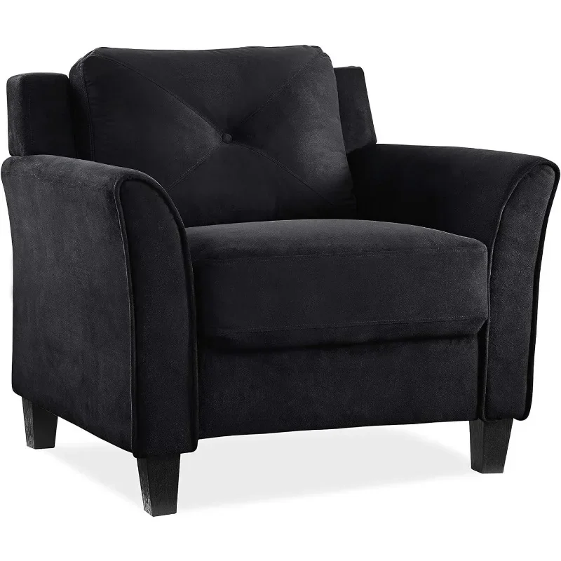 Sillón de brazo, 35,4 "W x 32,0" 32,7 D x "H, negro