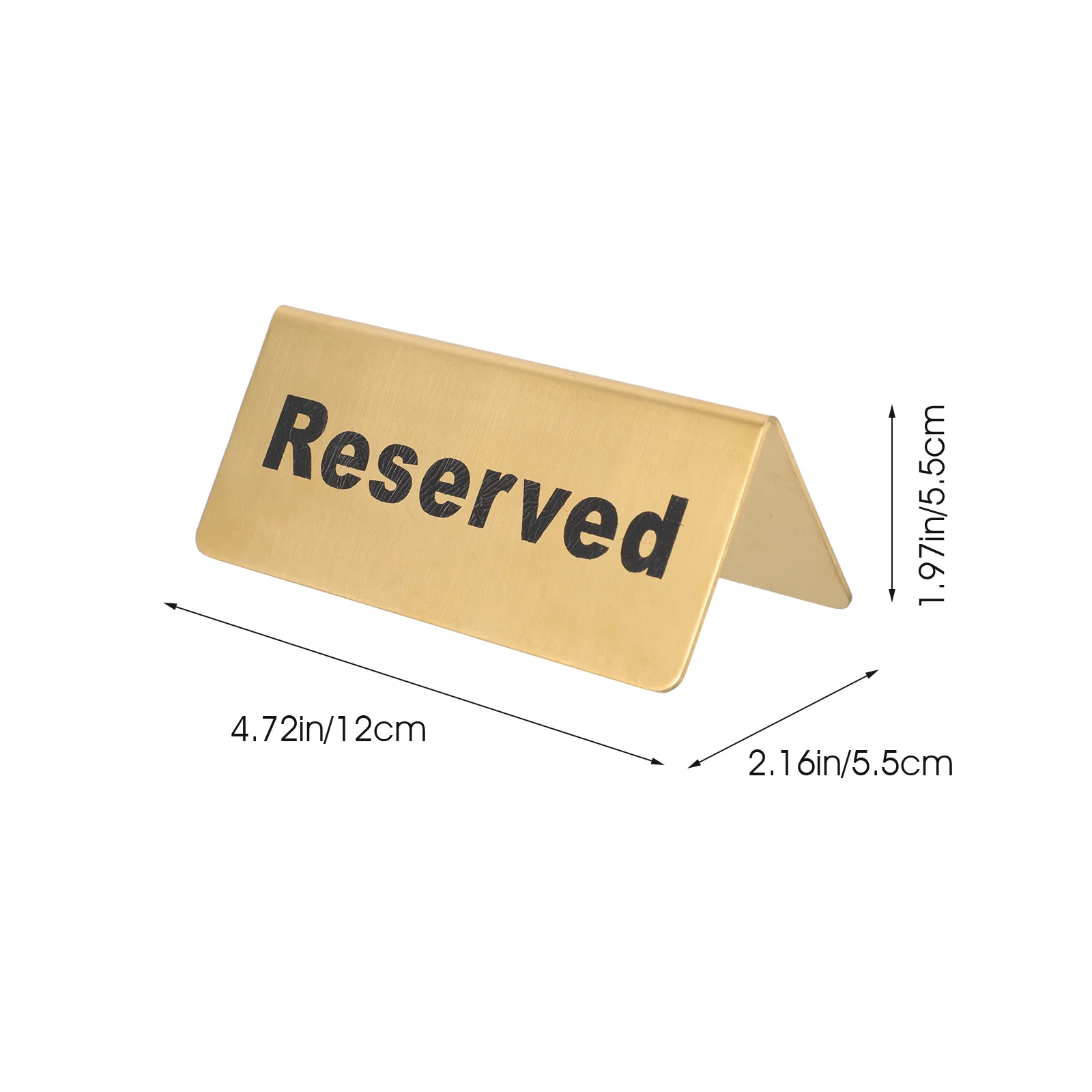 Reserved Desk Signs Teepee Tent Table Logo Multipurpose Stainless Steel Card Banquet