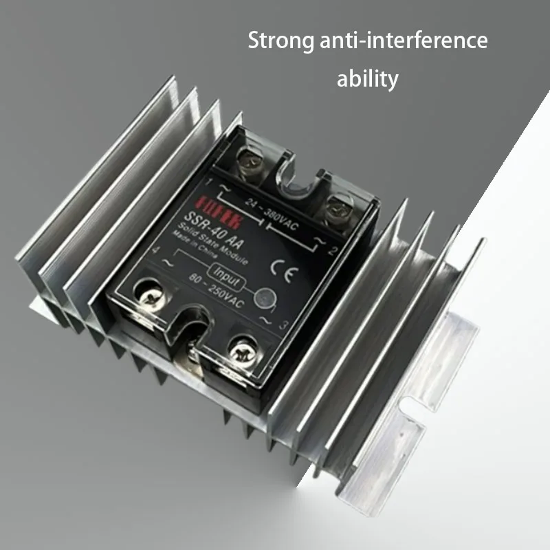 Single Phase Solid-State Relay DC to AC 220V 380V SSR-40DA 25A 50A Contactless Switch Industrial Control Module for HVAC Equipme