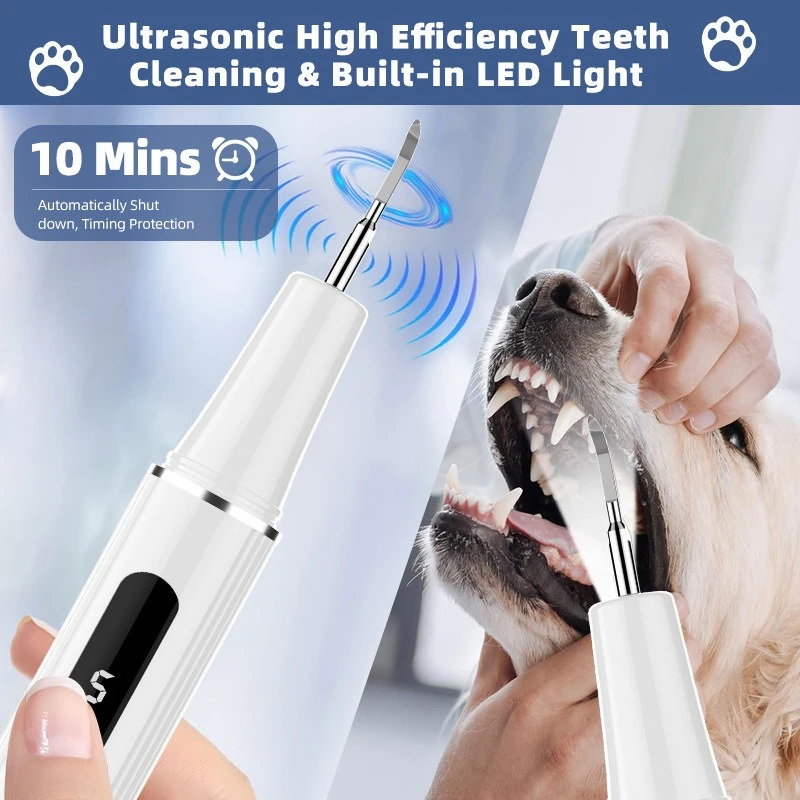 Pet Ultrasonic Teeth Cleaner Dogs Electric Teeth Flusher Puppy Dental Stone Remover Pets Dog Grooming Equipment Accessories