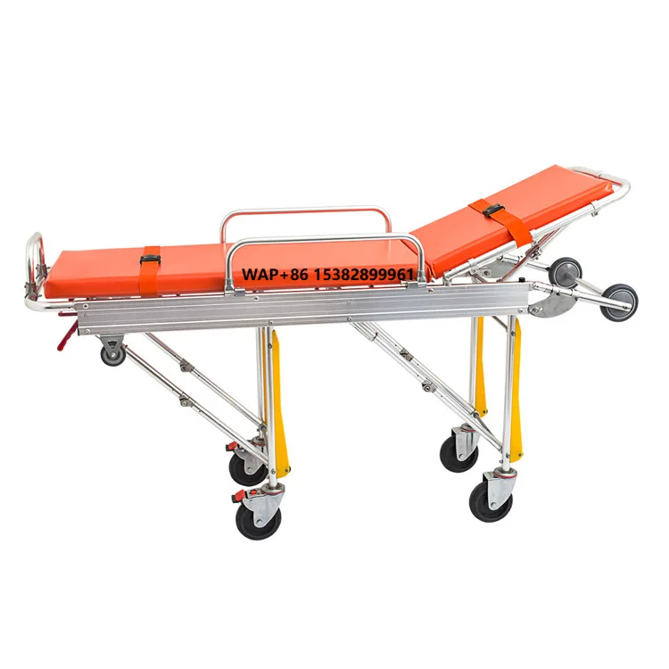 Stainless Steel Medical Patient Emergency Ambulance Transfer Stretcher Trolley Cart Hospital Crash Cart