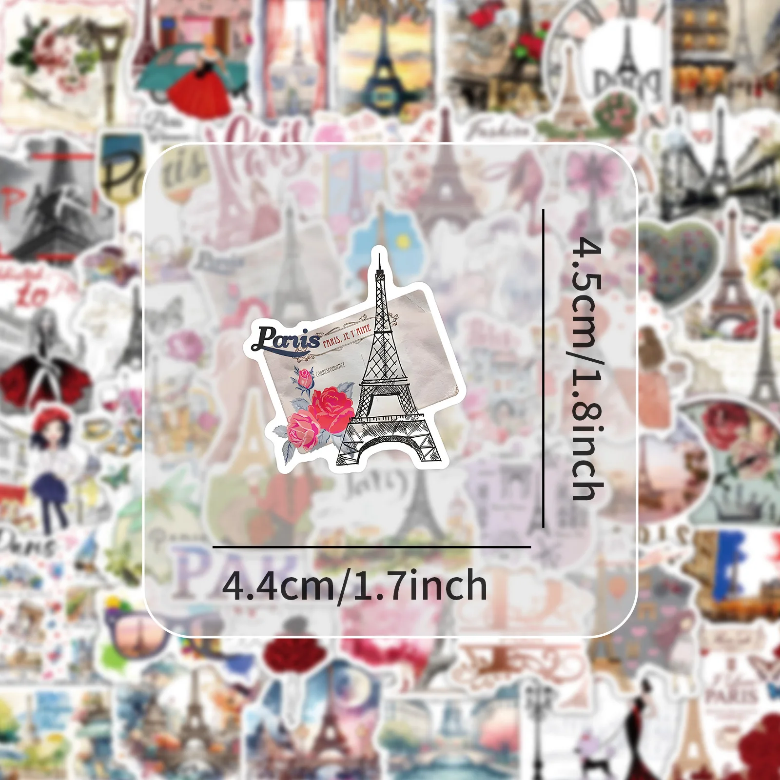 

10/30/54PCS Landscape Paris Graffiti Stickers Beautiful Eiffel Tower Cartoon Decal Laptop Phone Guitar Car Skateboard Cup Toys