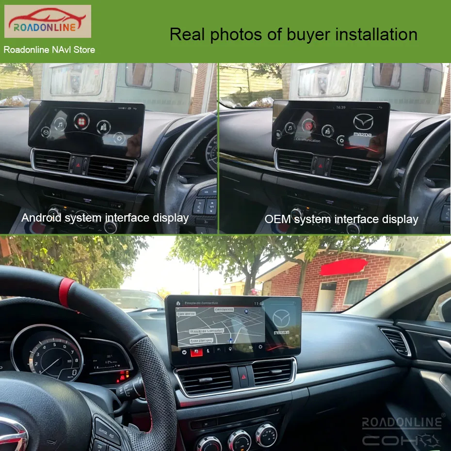 8+256GB 12.3/10.25 INCH Android 15  For Mazda 3 2014-2019 Car Radio Multimedia Player Navigation GPS WiFi Carplay+ Android Auto