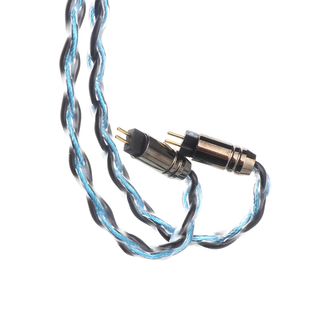 Tripowin Danube Cable 8-rdzeniowy posrebrzany kabel OCC z miedzi + 32-przewodowy pleciony kabel słuchawkowy IEM z warstwą zewnętrzną PVC 28 AWG