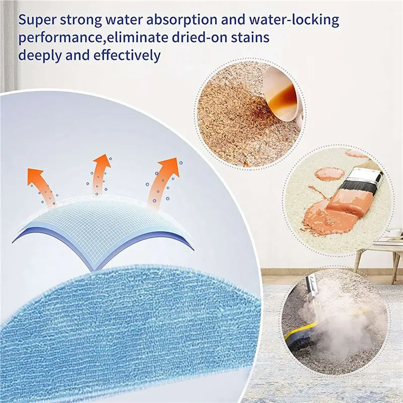 ABZL 10X Mop Pad For Neatsvor X500 Pro /X500 /X520/X600/X600 Pro T8 M1 Ikhos Create Netbot S15 S14 Tesvor X500 M1 S6 S4