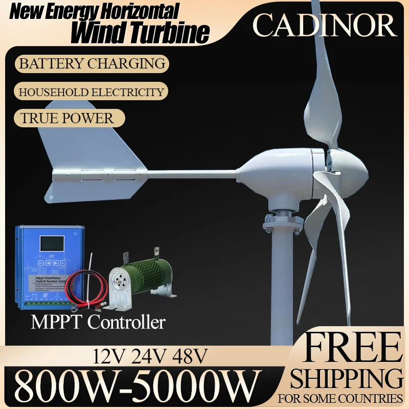 

5000W Horizontal Wind Turbine High Efficiency Windmill 12-48V Wind Energy Generators Electric Generator Home Appliance Camping