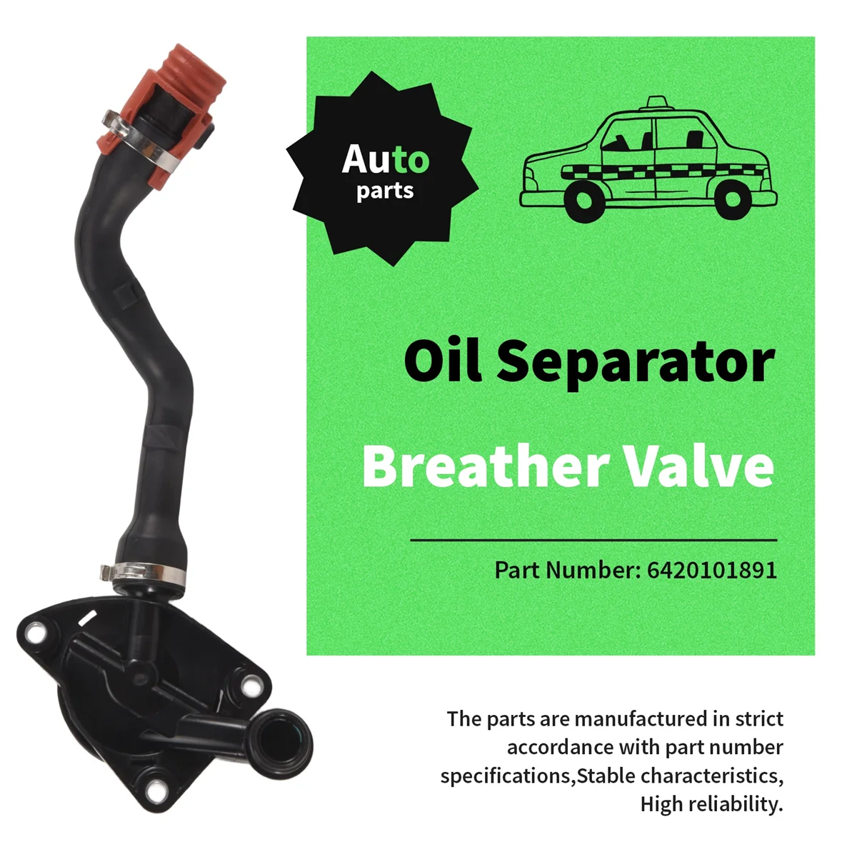 

#01T Automotive Parts & Accessories,Engine Oil Separator Breather Valve for Mercedes W209 W211 X164,Black