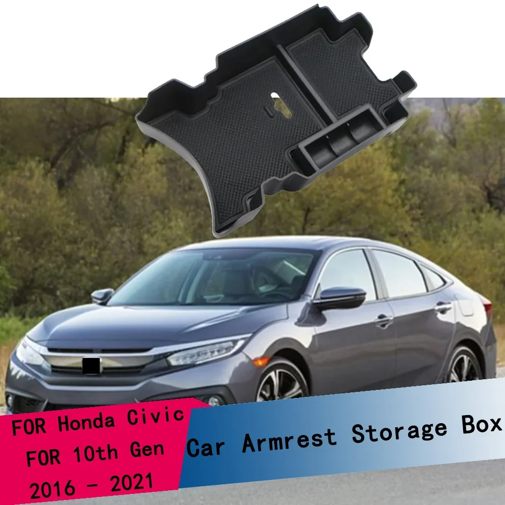 ABS-Auto-Armlehnen-Aufbewahrungsbox für Honda Civic 10. Generation 2016 2017 2018 2019 2020 2021 Mittelkonsolen-Organizer-Ablage Zubehör