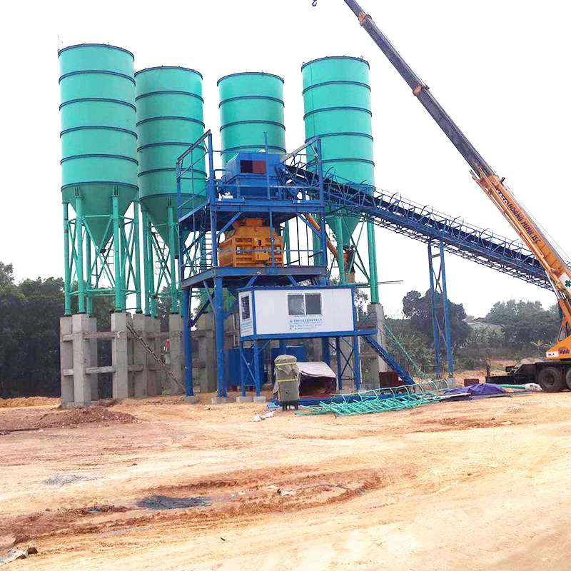 Stationary Commercial Concrete Plant Full Engineering Package Computerized Ready Mix Batching Station Equipment Custom Design