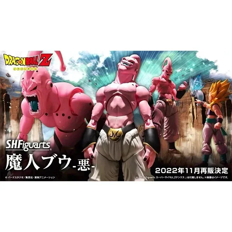 In Stock Genuine BANDAI S.H.Figuarts SHF Dragon Ball Z Majin Buu Evil Anime Action Figures Model Toys Collection Hoilday Gifts