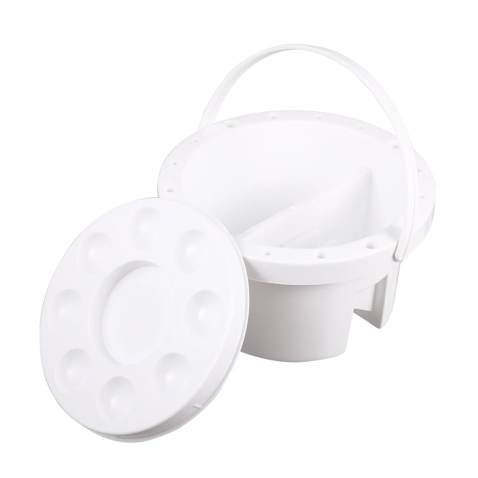 

1Pcs Paint Professional Cleaning Bucket 3 in 1 Brush Washer Rest Holder Travel Portable Painting Tool Basin