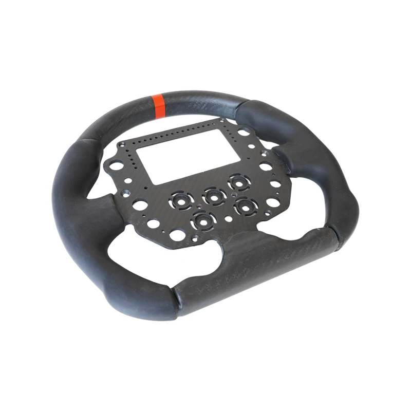 Carbon Fiber Racing Car Steering Wheel 3 Spoke Lightweight Factory ODM Parts with Round Pattern and Mold for Other Brands