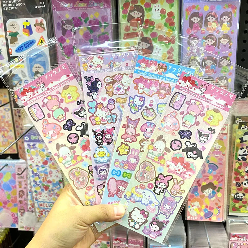 40 pcs/lot Sanrio Kawaii Kuromi Melody Stickers Cute Scrapbooking DIY Diary Decorative Sealing Sticker Album Stick Label