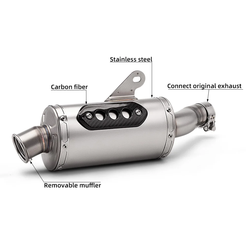 For Speed Scrambler 400X 2024-2025 Motorcycle Exhaust Systems Slip on mid Link Pipe Muffler Scrambler 400x Performance Exhaust