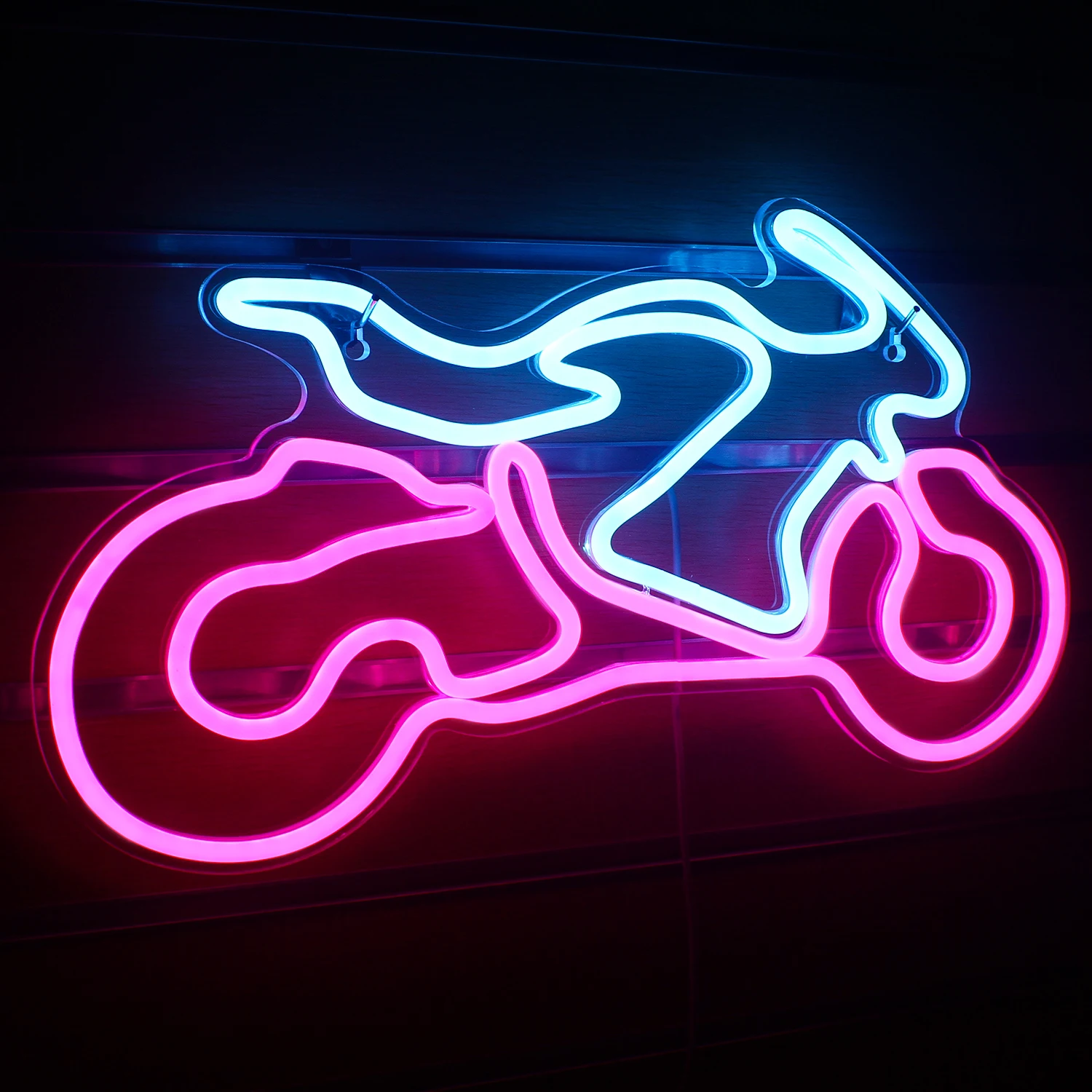 Imagem -04 - Custom Neon Led Sign Bike Wall Art Motocicleta Shop Club Party Sports Room Wall Decoration Presente Noite Luz dos Homens